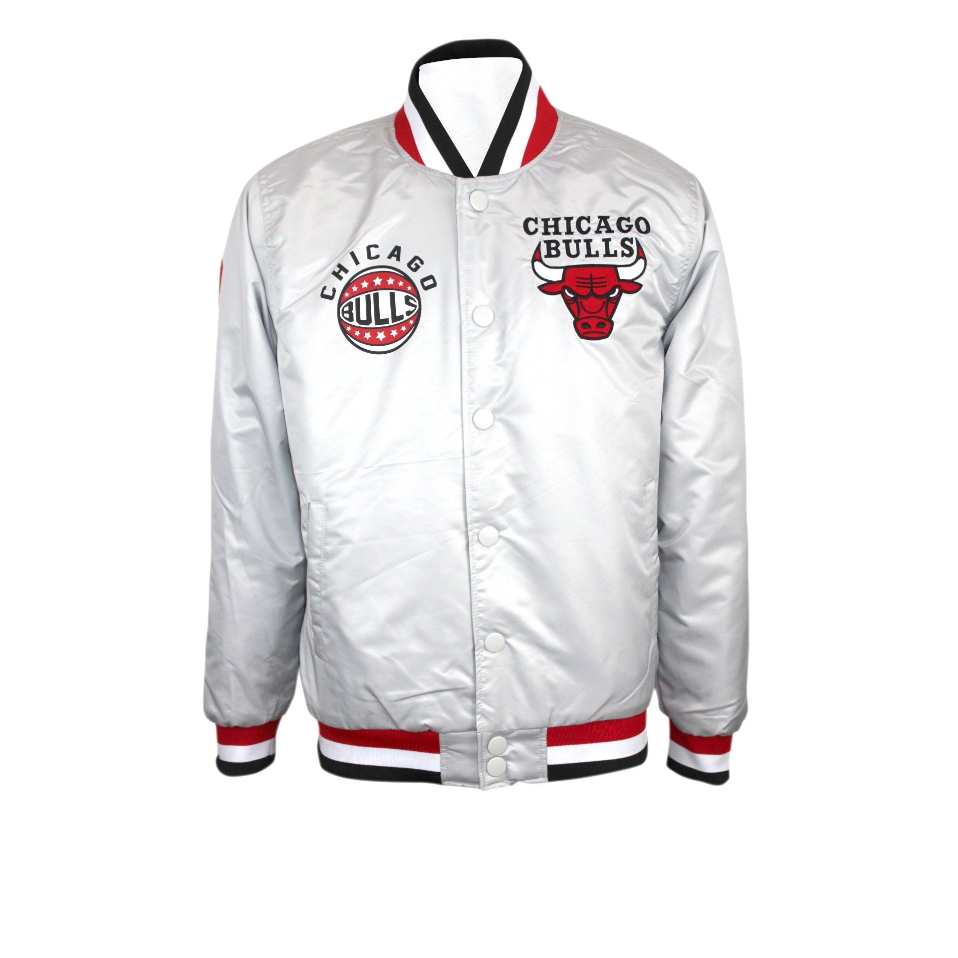 Satin NBA Chicago Bulls Starter Jacket Black - Jacket Makers